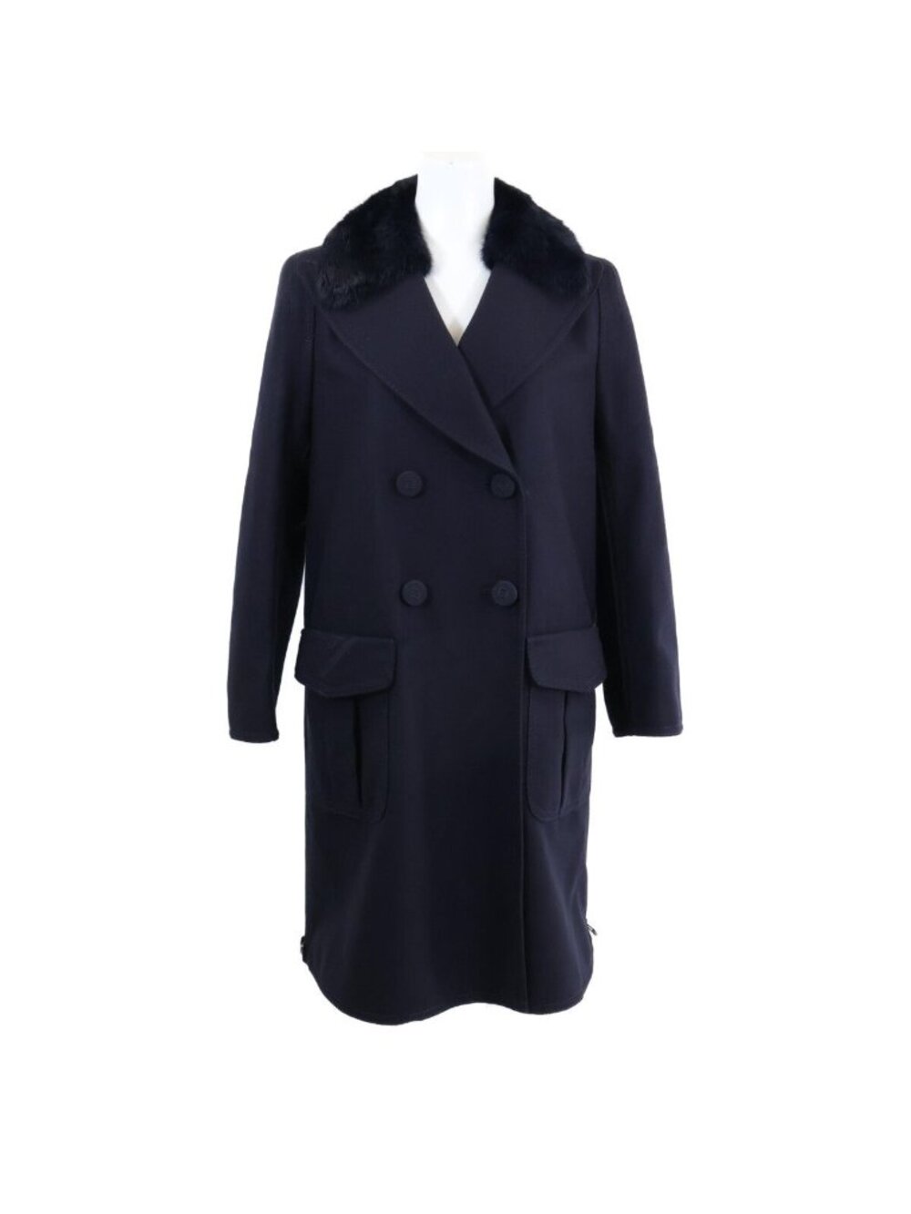 Fendi Mink Logo Button with Color Double Breasted 36 Jacket